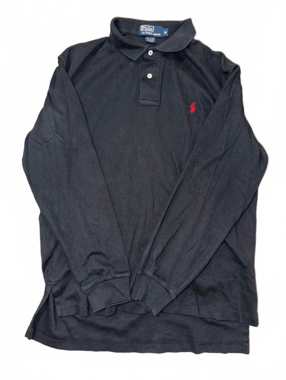 Men’s Polo Ralph Lauren black long sleeve polo shirt Size Medium